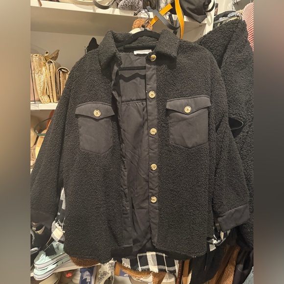 TALULAH Jackets & Blazers - TALULAH Black Teddy Jacket